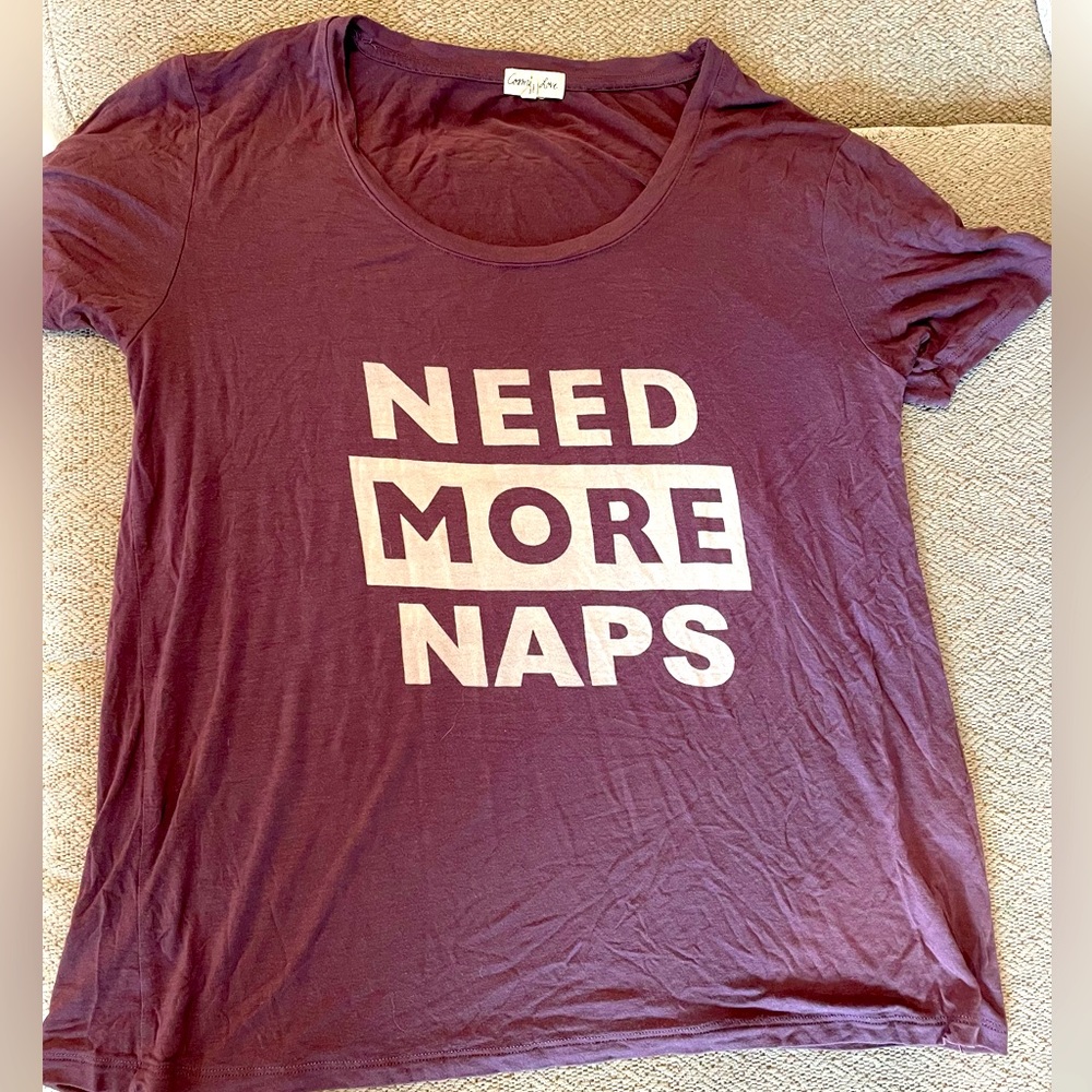 cute comfy shirt to wear out or lounge around in, or wear to bed!